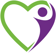 A figure rising from a heart, the CommunityIMPACT Cohort mark